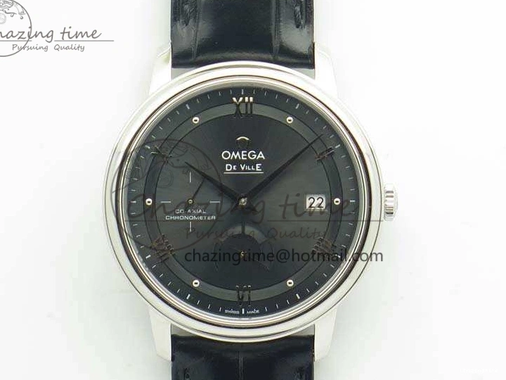 0730 De Ville Prestige Real Power Reserve SS TW 1:1 Best Edition Gray Dial On Leather Strap A SportInspired 8090